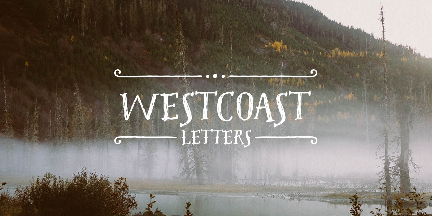 Beispiel einer Westcoast Letters-Schriftart #1